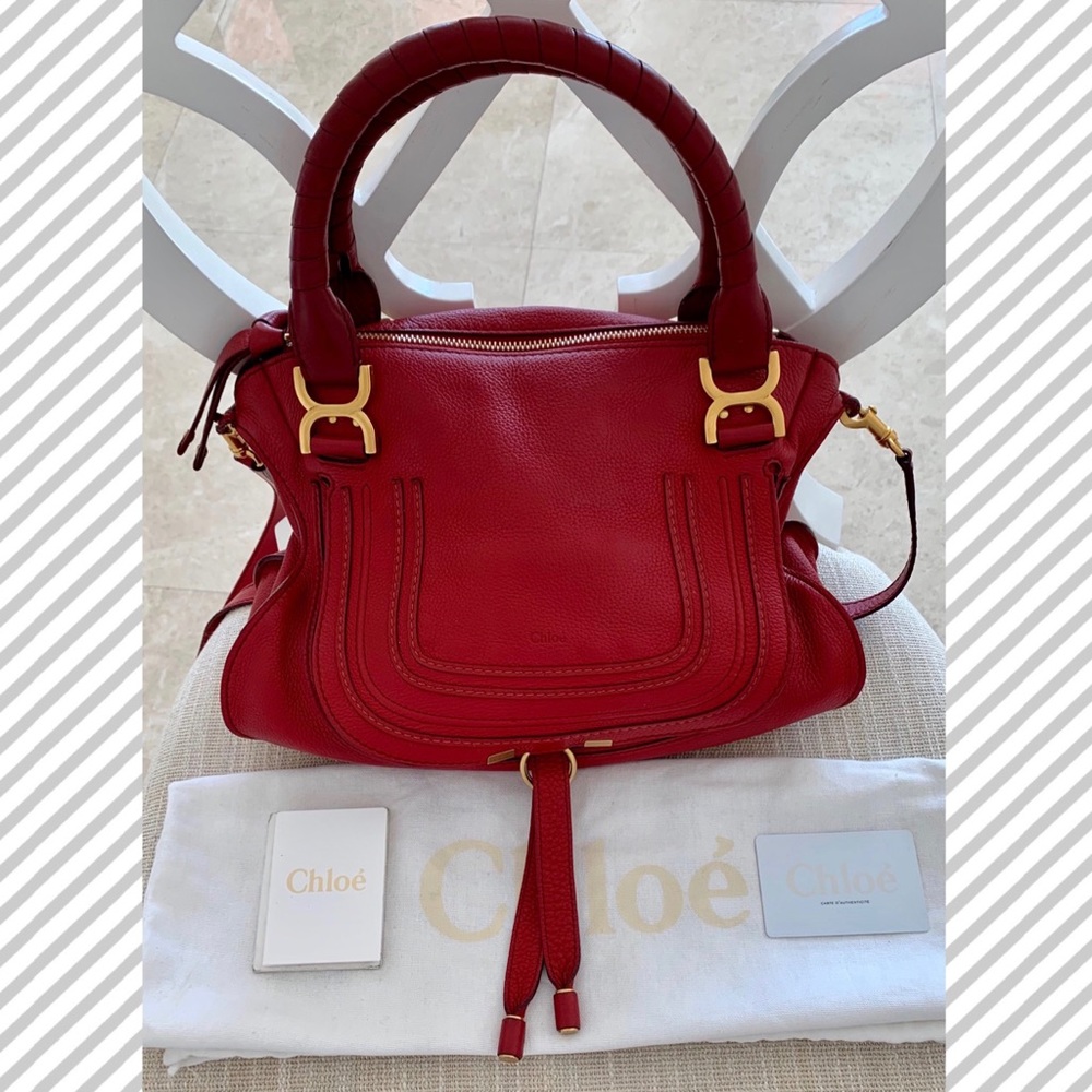 Authentic Chloe Marcie Satchel Bag Medium